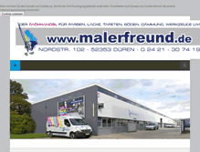 Tablet Screenshot of malerfreund.de